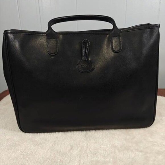 Authenticated Longchamp Paris Vintage Roseau Leather Bag - Picture 1 of 16